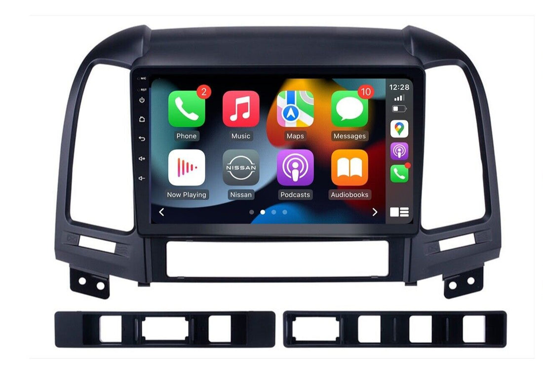 Hyundai Santa Fe 2008-2012 GPS BT wireless Apple CarPlay Android Auto USB Stereo 9"