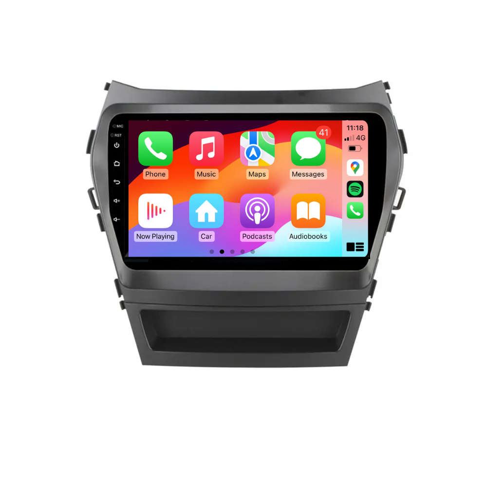 Hyundai Santa Fe 2013-2017 GPS BT wireless Apple CarPlay Android Auto USB Stereo 9"