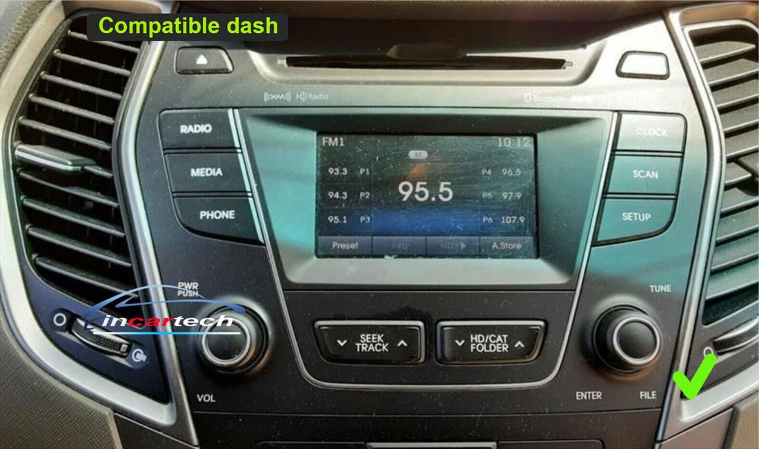 Hyundai Santa Fe 2013-2017 GPS BT wireless Apple CarPlay Android Auto USB Stereo 9"