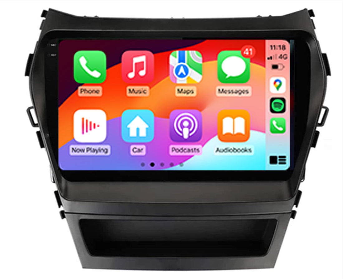 Hyundai Santa Fe 2013-2018 GPS BT wireless Apple CarPlay Android Auto Stereo 9