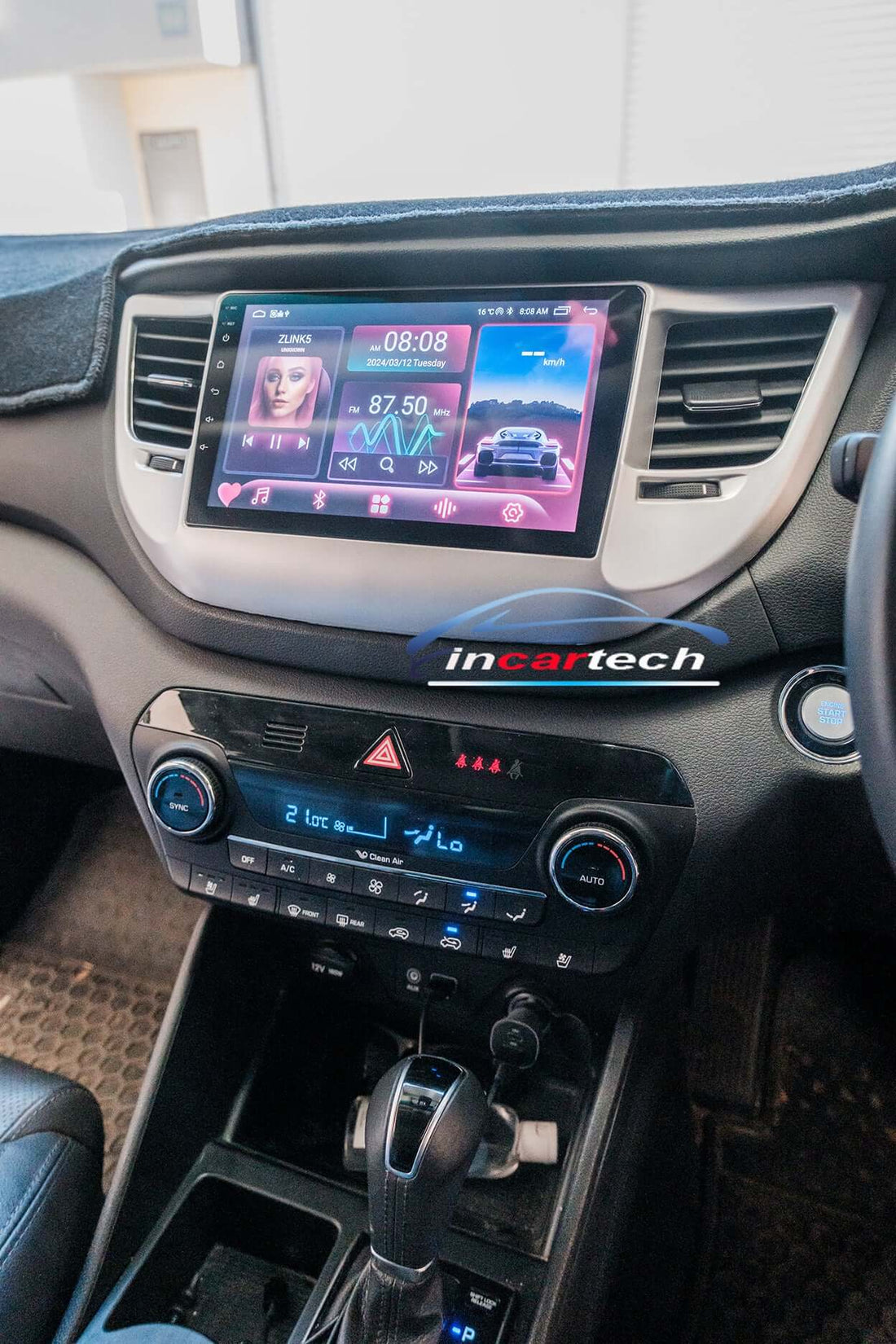 Hyundai Tucson 2015-2018 wireless apple carplay android auto GPS Bluetooth Stereo