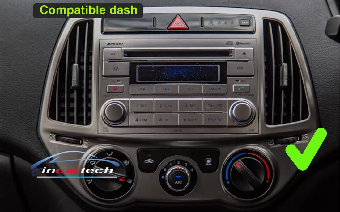 Hyundai i20 2012-2015 GPS Bluetooth Apple CarPlay Android Auto USB Stereo