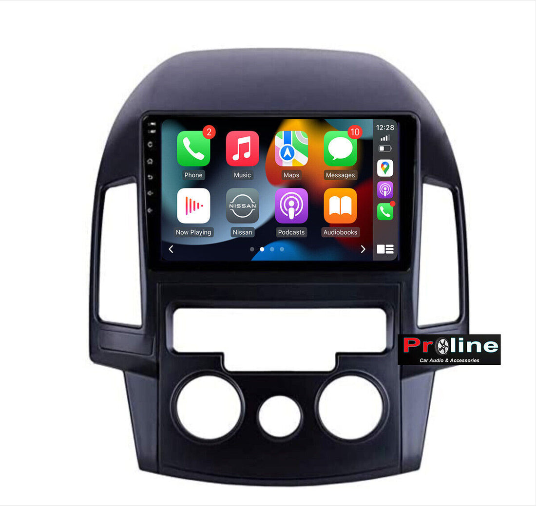 Hyundai i30 2007-2012 GPS Bluetooth Wireless Apple CarPlay Stereo 9" Screen Facia
