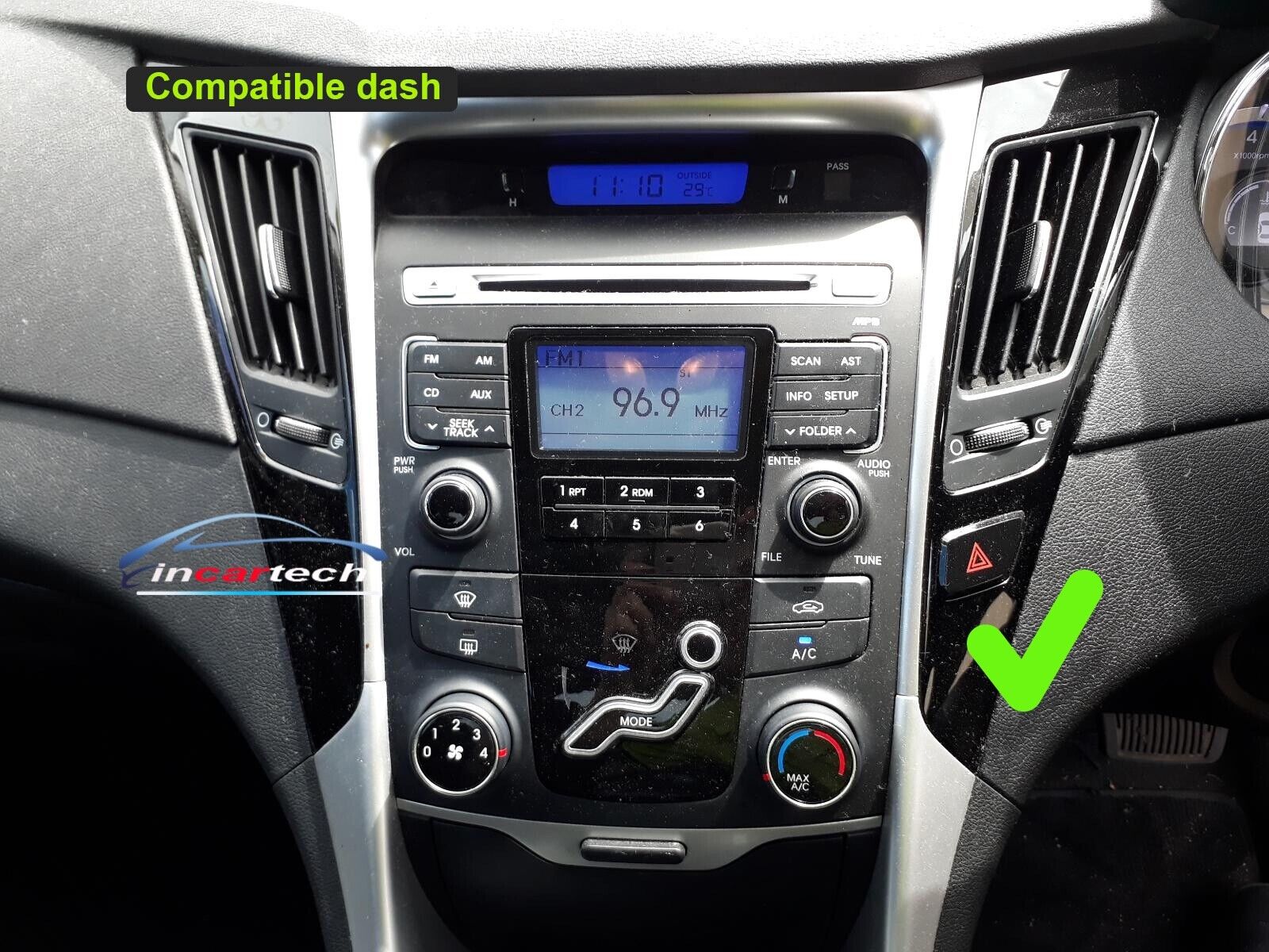 Hyundai i45 2009-2012 Aftermarket 9" Stereo GPS BT wireless CarPlay Android Auto