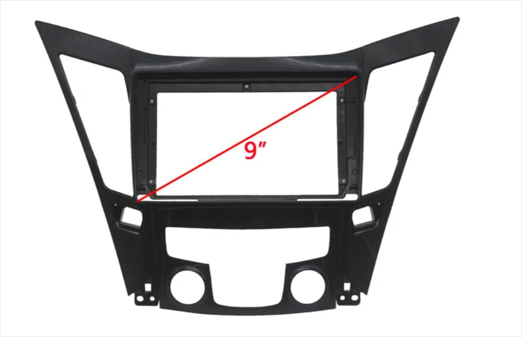 Hyundai i45 2009-2012 stereo facia 9 inch android  Double din 2 din fascia frame surround