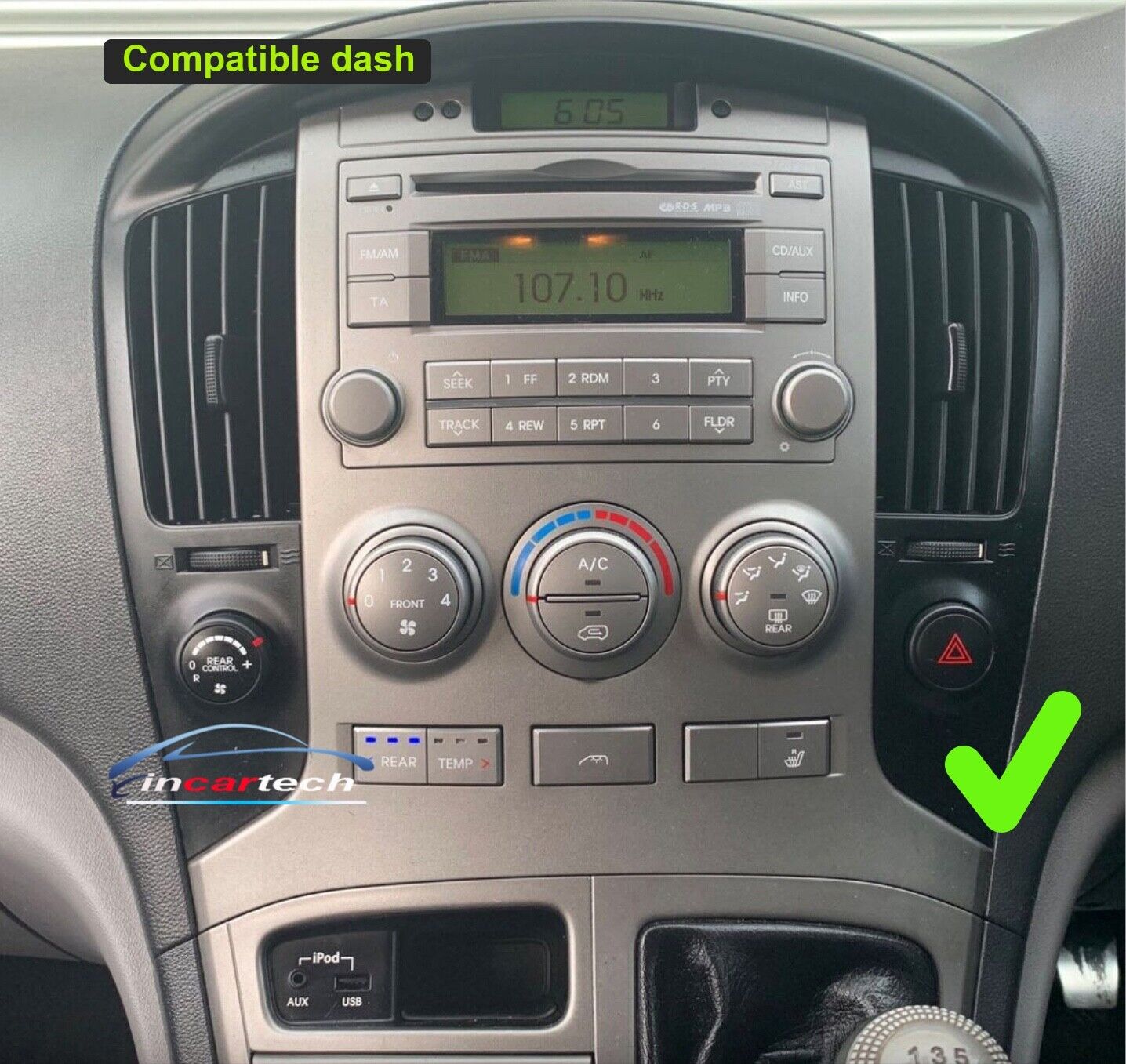 Hyundai iload 2008-2015 GPS BT wireless Apple CarPlay Android Auto USB Stereo 9 inch