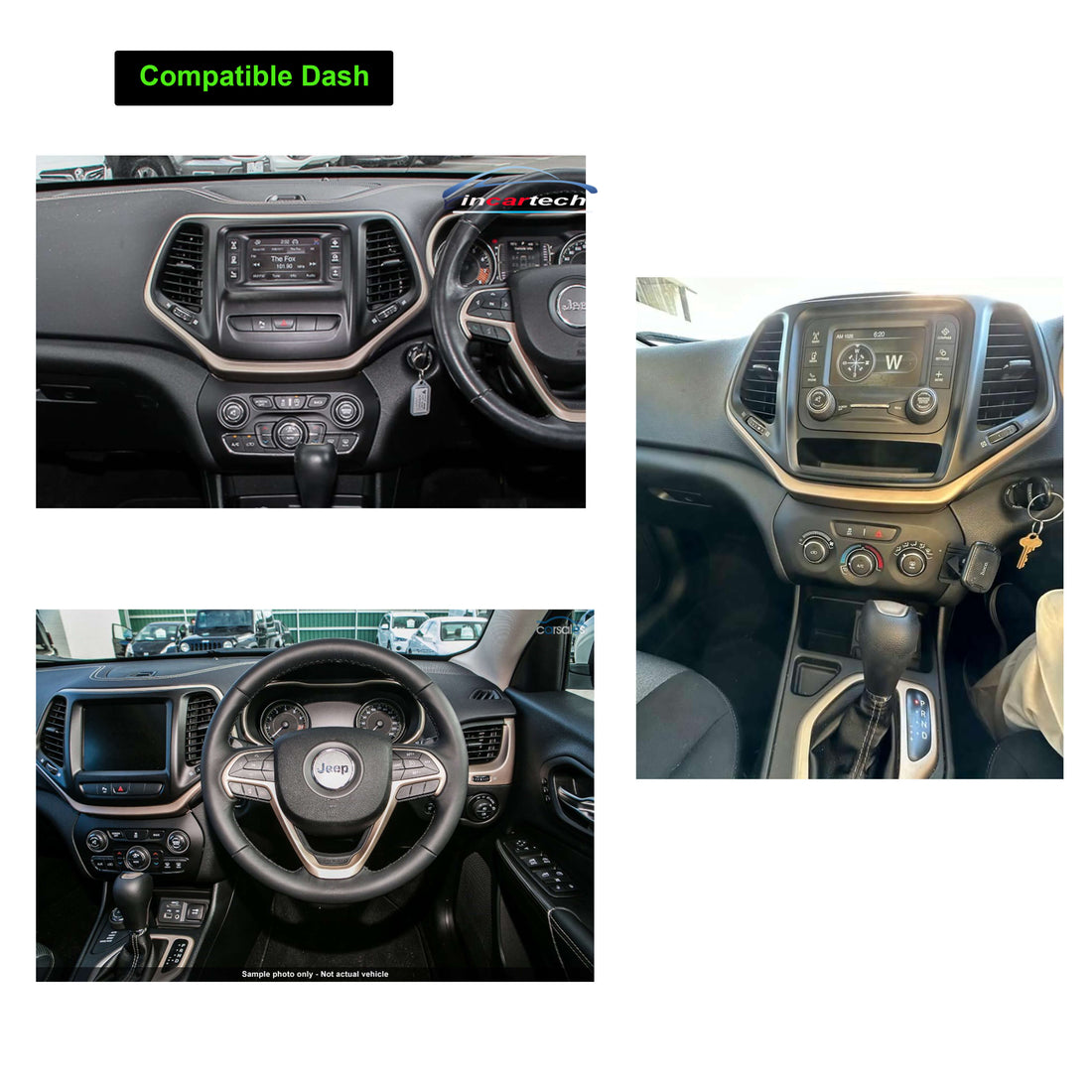 Jeep Cherokee 2015-2022 10.4 Wireless Apple Carplay Android auto Bluetooth Radio upgrade