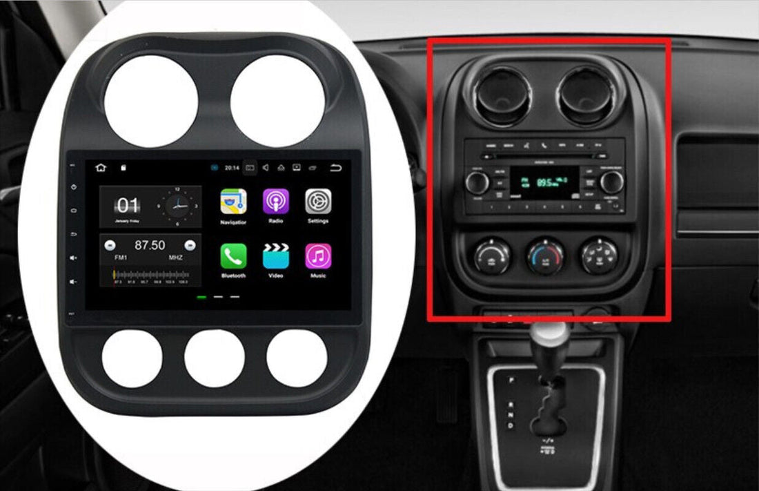 Jeep Compass, Patriot 2010-2016  2010-2016 GPS satnav Bluetooth Stereo Headunit wireless Apple CarPlay