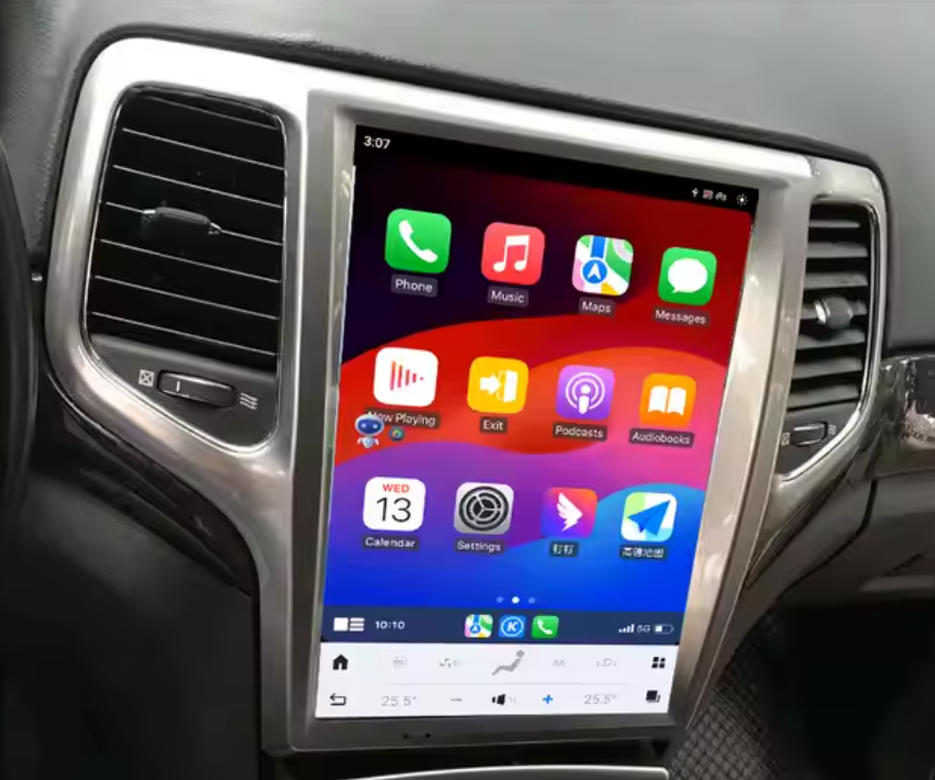 Jeep Grand Cherokee 2011-2013 10.4 Tesla Style Wireless Apple CarPlay Android Auto Radio upgrade