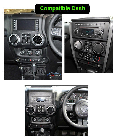 Jeep Wrangler 2007-2018 Wireless Apple CarPlay Android Auto Bluetooth Radio upgrade