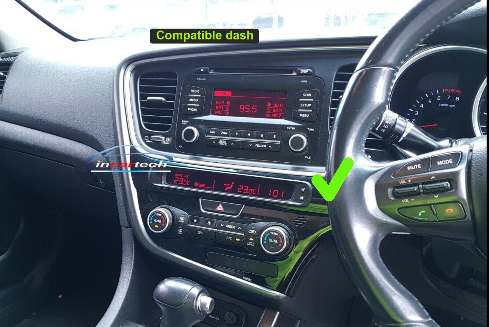 Kia Optima 2011-2015 Wireless Apple CarPlay Android Auto GPS Stereo Radio SatNav