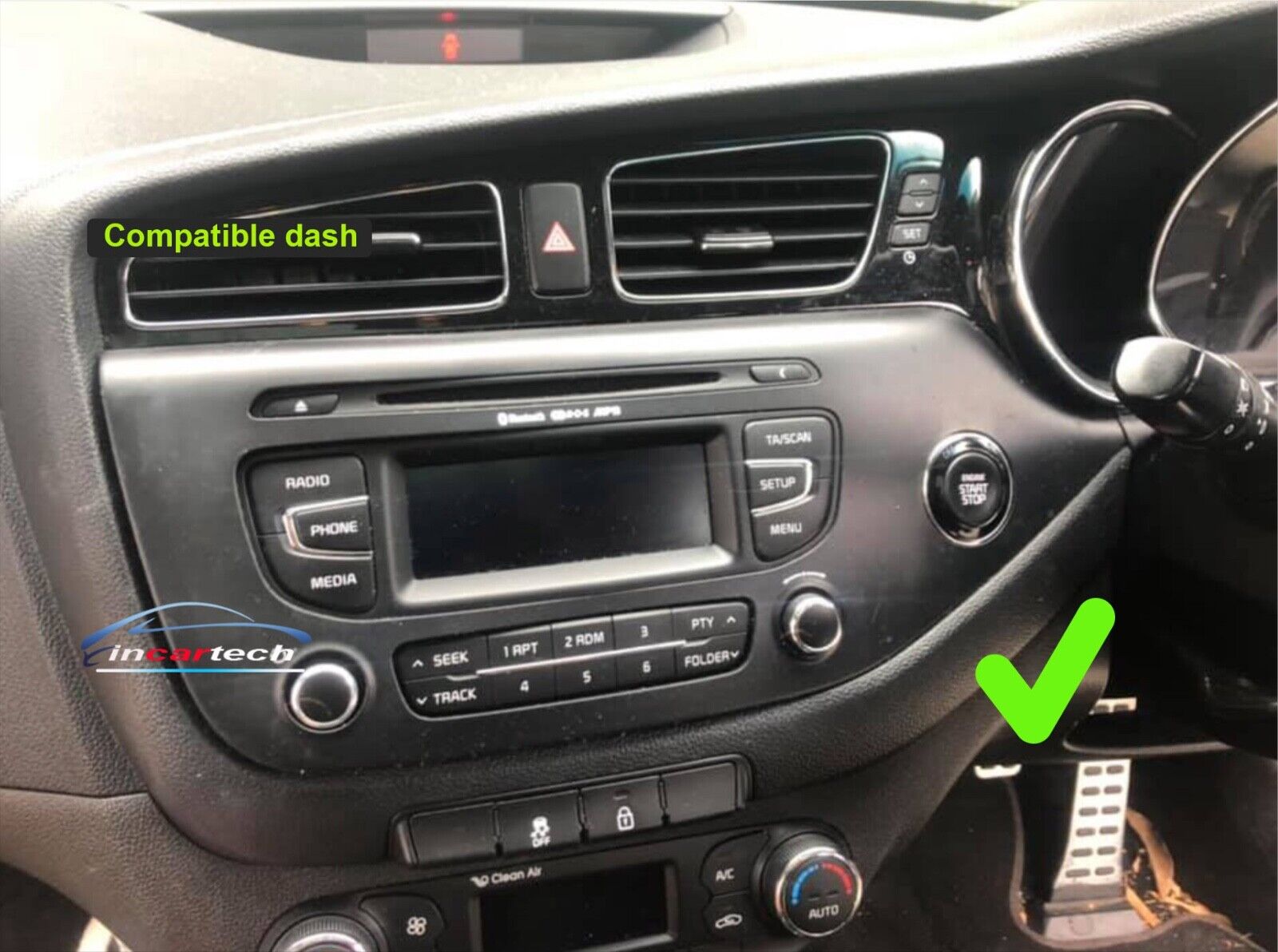 Kia Pro_Cee'd 2014+ JD Wireless Apple CarPlay Android auto GPS Stereo Radio SatNav