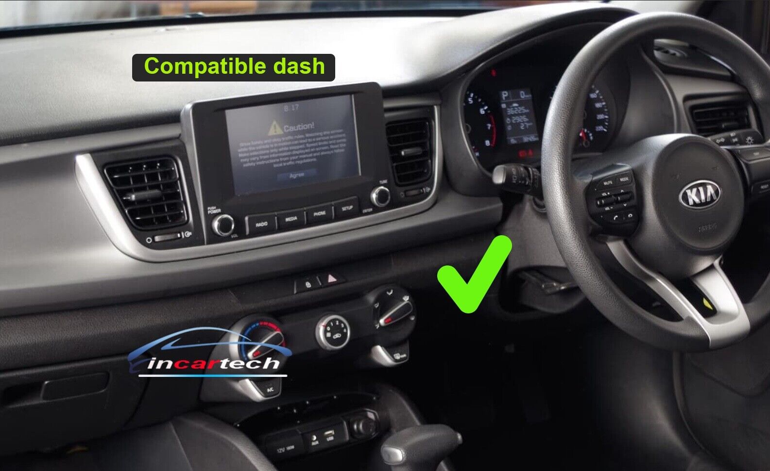 Kia Rio 2017-2023 JB Wireless Apple CarPlay Android Auto GPS Stereo Radio SatNav