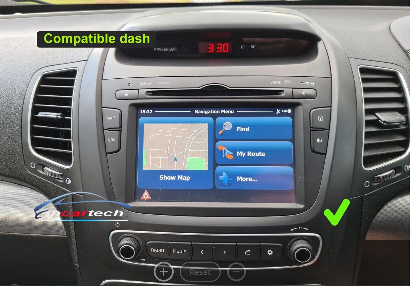 Kia Sorento 2013-2014 Wireless Apple CarPlay Android Auto GPS Stereo Radio SatNav platinum