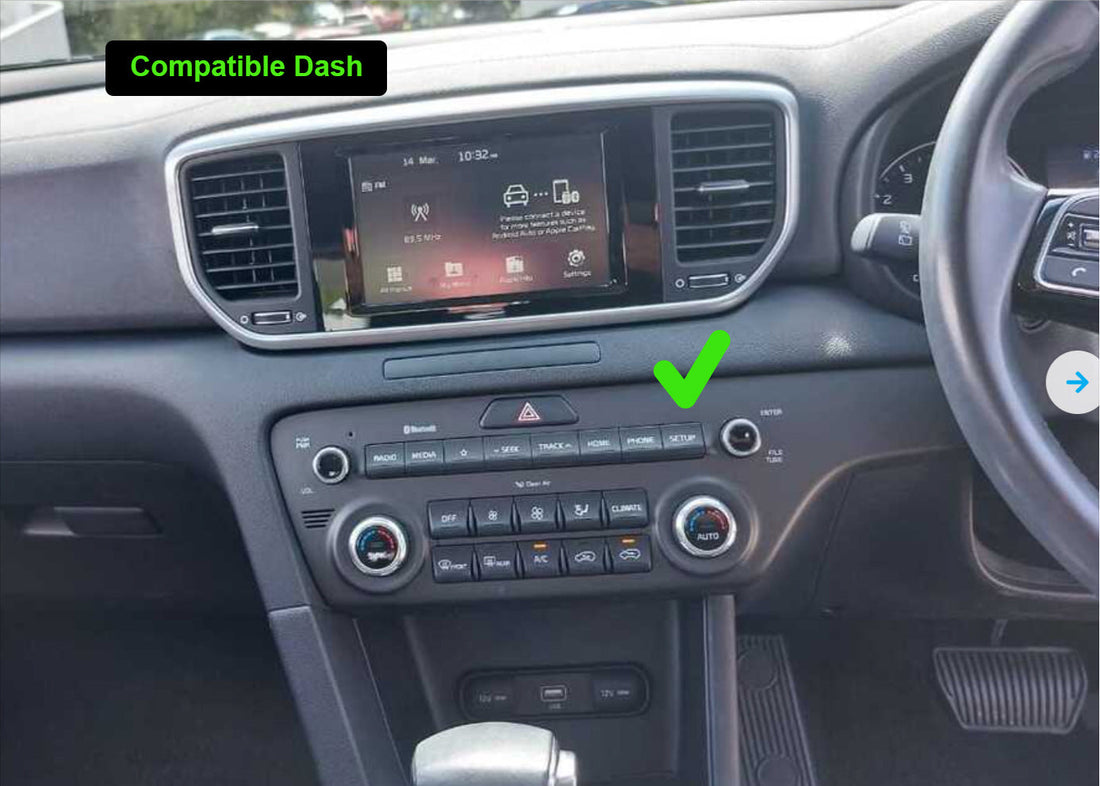 Kia Sportage 2018-2021 Wireless Apple CarPlay Android auto GPS Stereo Radio headunit