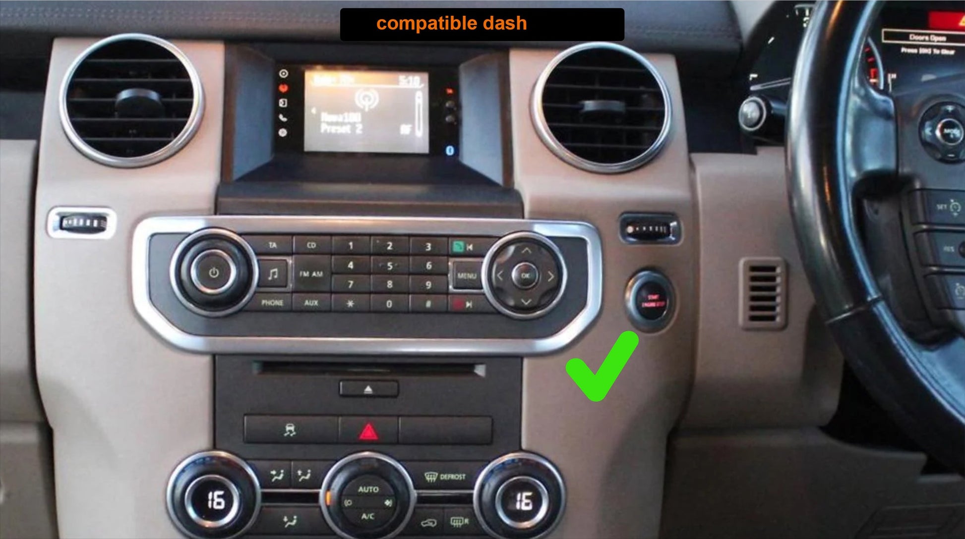 Land Rover Discovery 4 2009-2017 13.3 inch touchscreen aftermarket upgrade Car stereo wireless CarPlay and wireless Android Auto