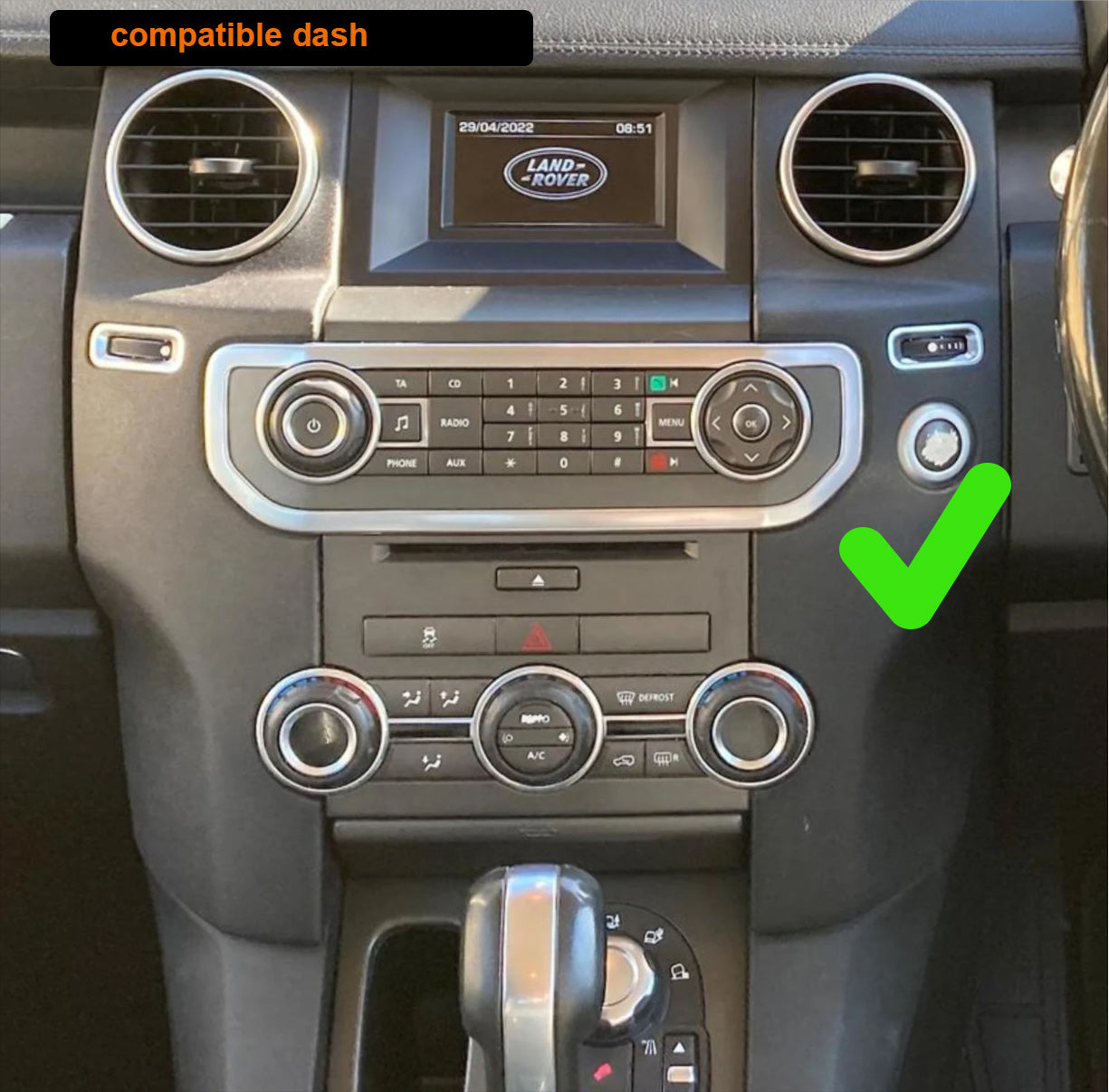 Land Rover Discovery 4 2009-2017 13.3 inch touchscreen aftermarket upgrade Car stereo wireless CarPlay and wireless Android Auto