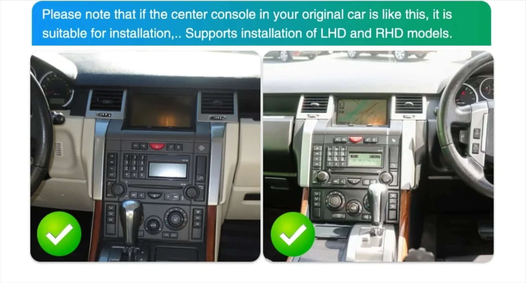 Land Rover Ranger Rover Sport 2005-2009 13.3 inch touchscreen aftermarket upgrade Car stereo wireless CarPlay and wireless Android Auto