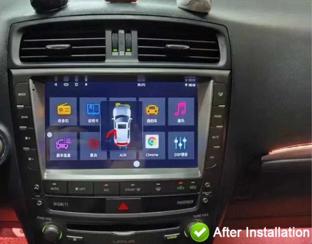 Lexus is250 2006-2013 10.1 inch aftermarket touchscreen upgrade stereo wireless CarPlay and wireless Android Auto