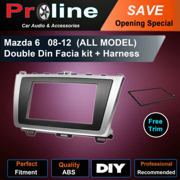For Mazda 6 2008-2012 Radio Stereo double DIN Facia Dash Panel Trim kit install
