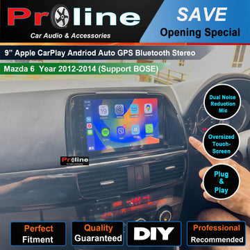 Mazda 6 2012-2014 wireless Apple carplay Android Auto GPS 9 Screen GPS Support BOSE