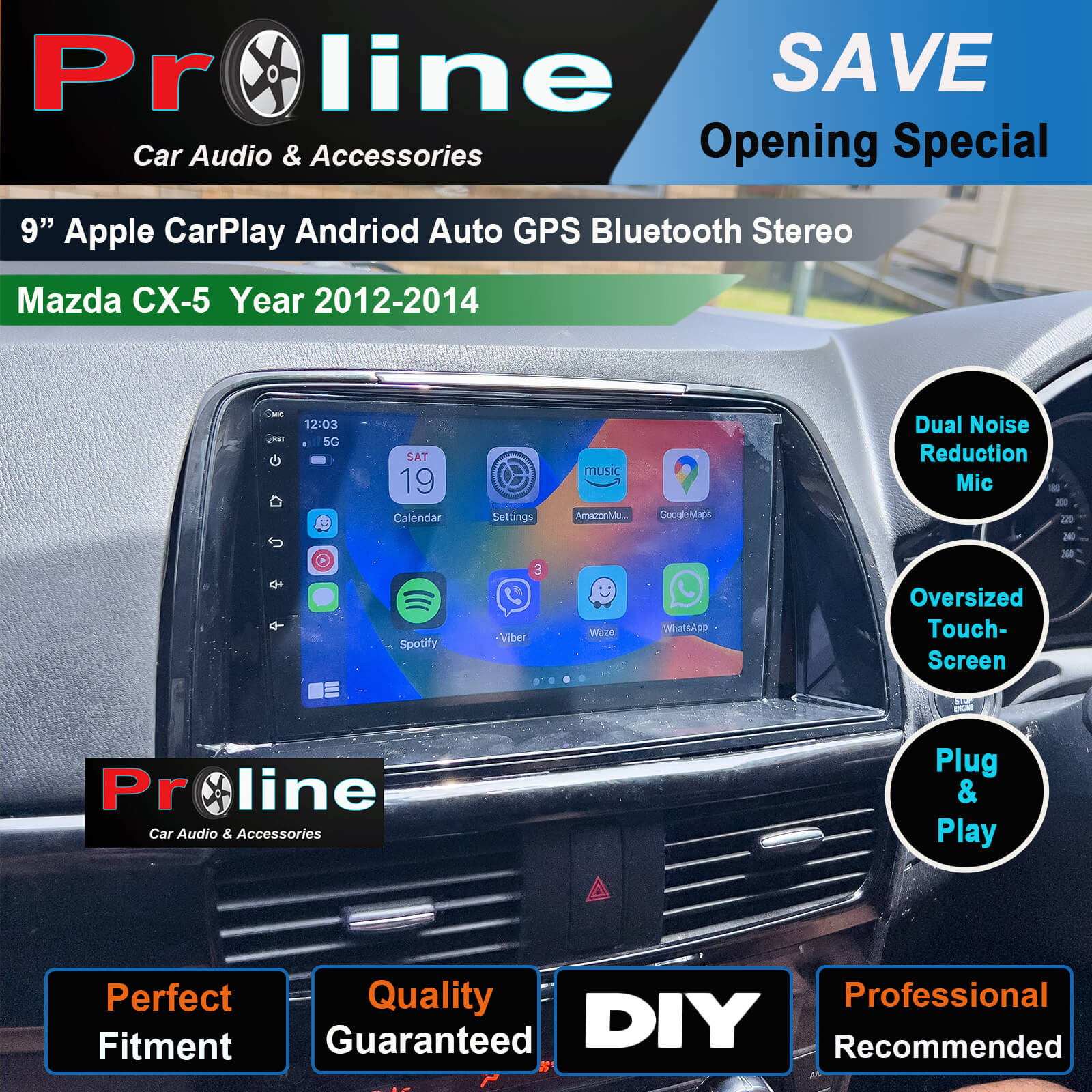 Mazda cx5 Grand Touring 2012-2017 Wireless Apple carplay Android Auto GPS Support BOSE Stereo