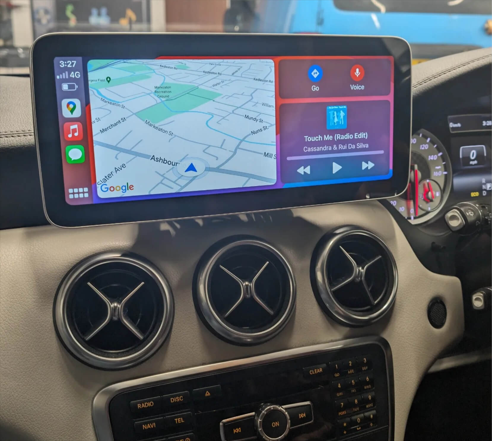 Mercedes Benz A-Class W176 2012-2018 12.3 inch touchscreen aftermarket screen upgrade Car stereo wireless CarPlay and wireless Android Auto