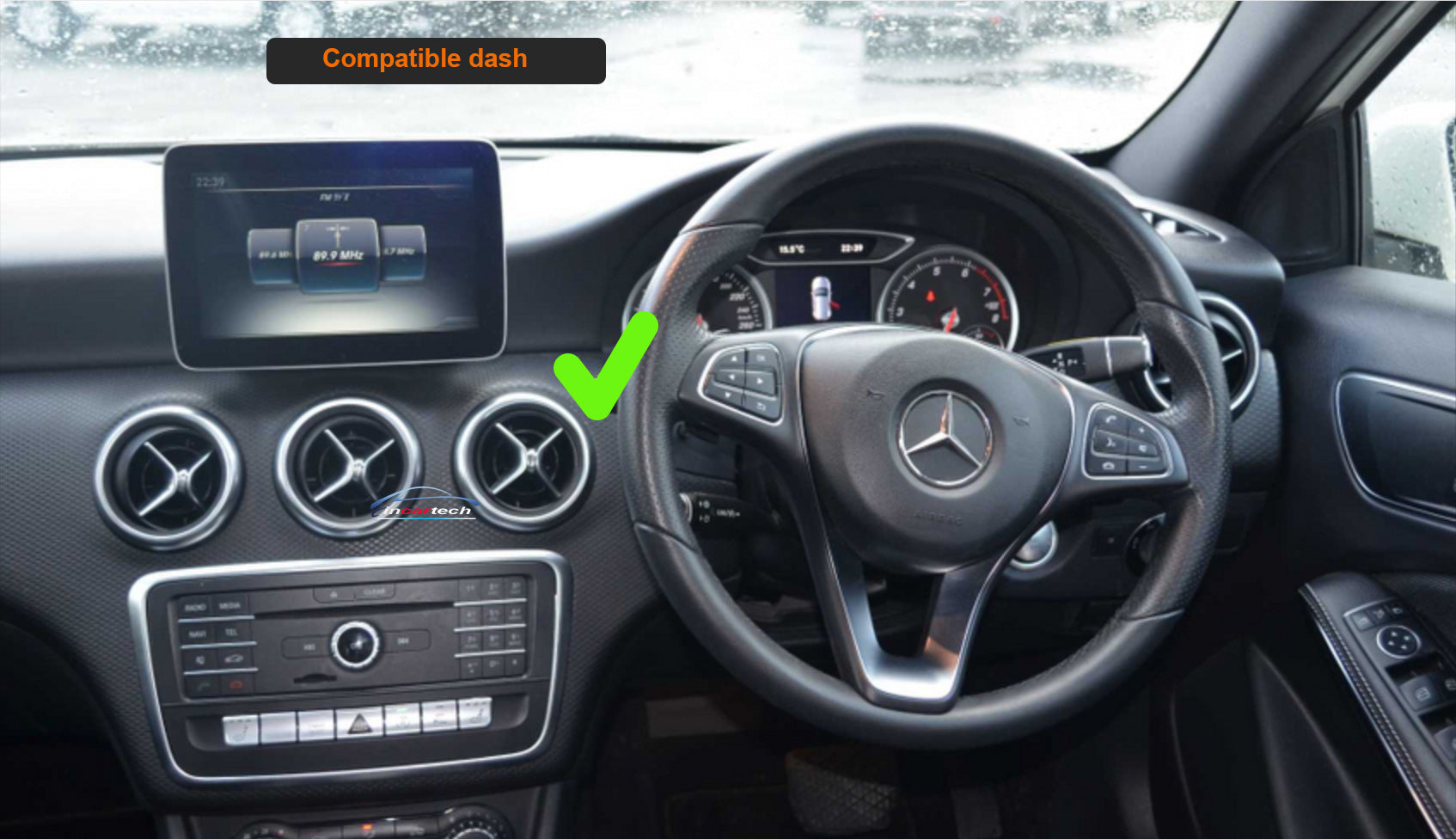 Mercedes Benz A-Class W176 2012-2018 12.3 inch touchscreen aftermarket screen upgrade Car stereo wireless CarPlay and wireless Android Auto