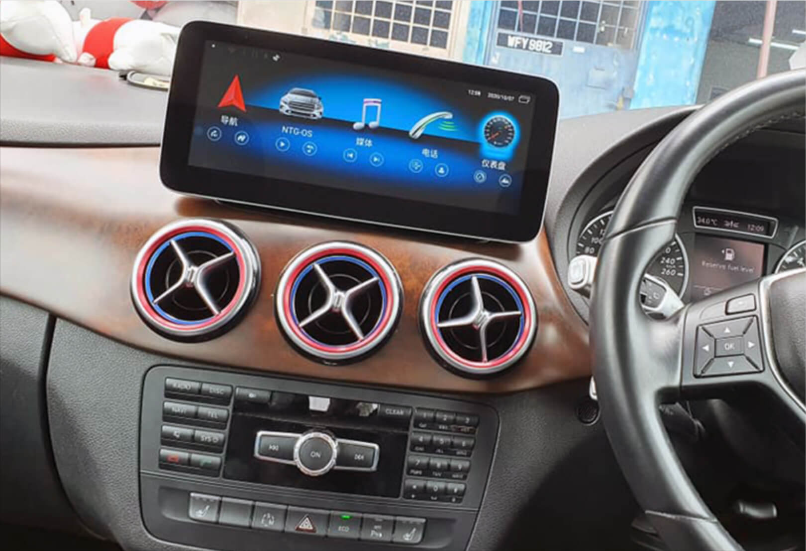 Mercedes Benz B-Class W246 2012-2018 10.25/12.3 inch touchscreen aftermarket screen upgrade Car stereo wireless CarPlay and wireless Android Auto