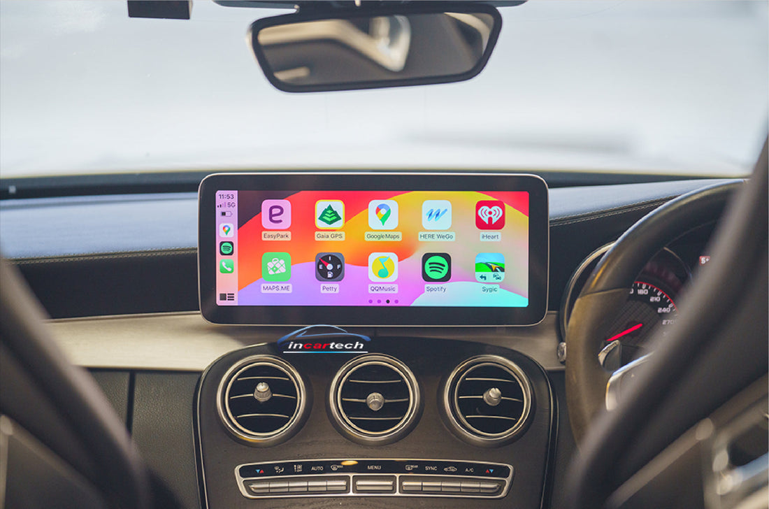 Mercedes Benz C-Class 2014-2018 W205 12.3 inch touchscreen aftermarket screen upgrade Car stereo wireless CarPlay and wireless Android Auto