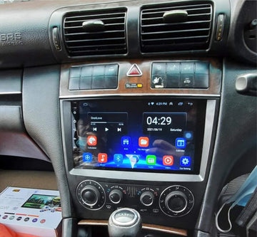 Mercedes Benz C-Class W203 2004-2006 9 inch touchscreen aftermarket screen upgrade Car stereo wireless CarPlay and wireless Android Auto