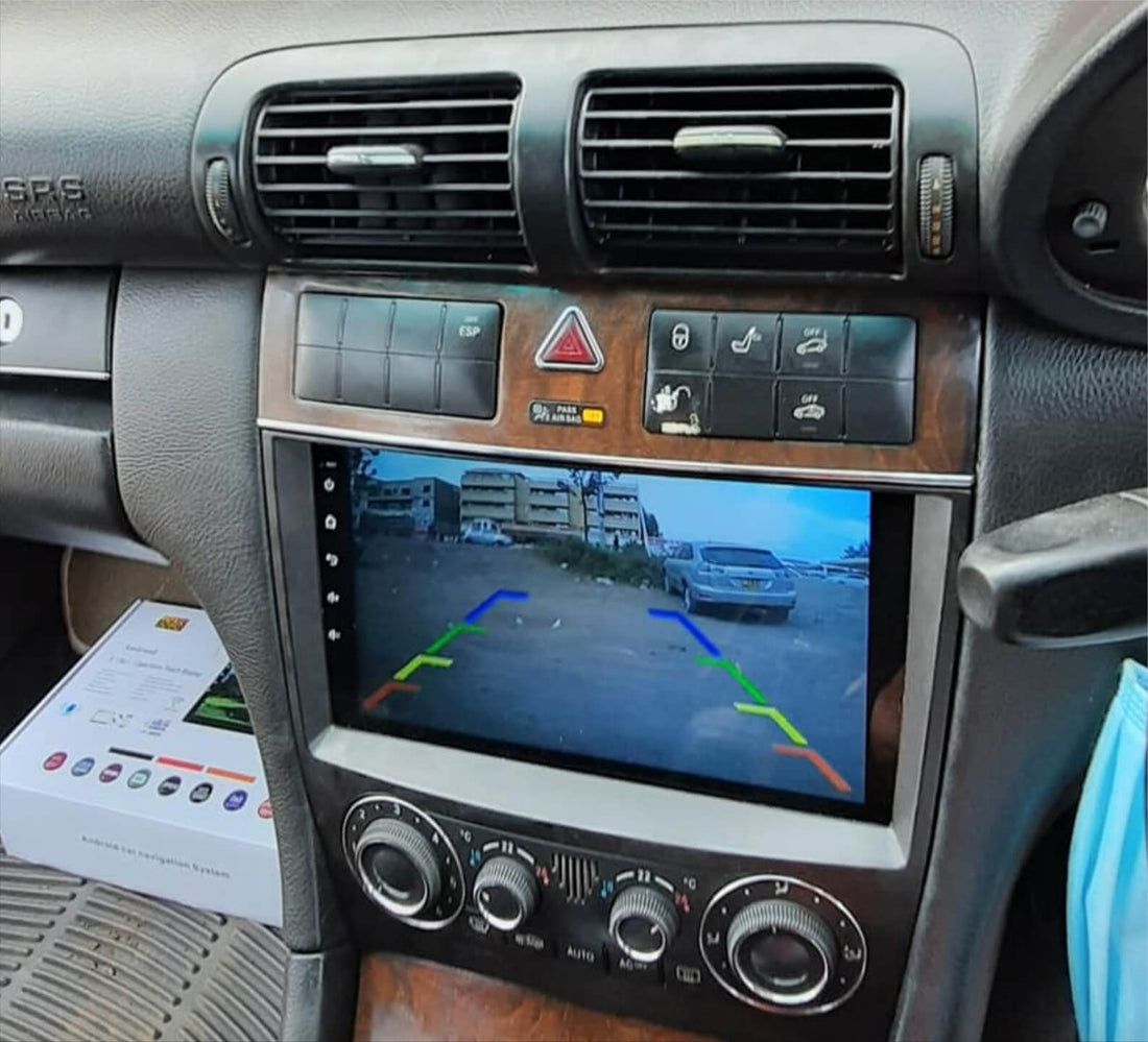 Mercedes Benz C-Class W203 2004-2006 9 inch touchscreen aftermarket screen upgrade Car stereo wireless CarPlay and wireless Android Auto