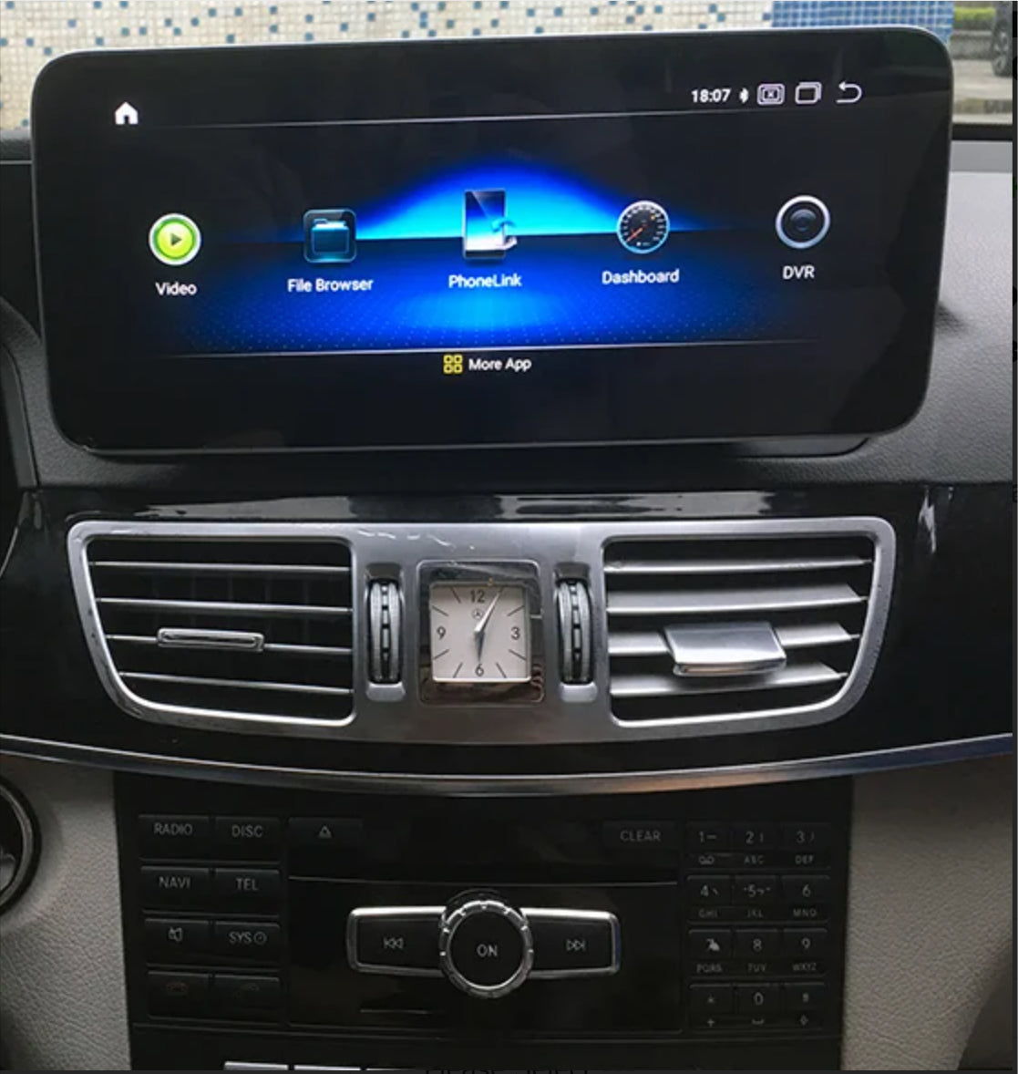 Mercedes Benz E-Class 2010-2016 (W212 A207 C207) 12.3 inch touchscreen aftermarket screen upgrade Car stereo wireless CarPlay and wireless Android Auto