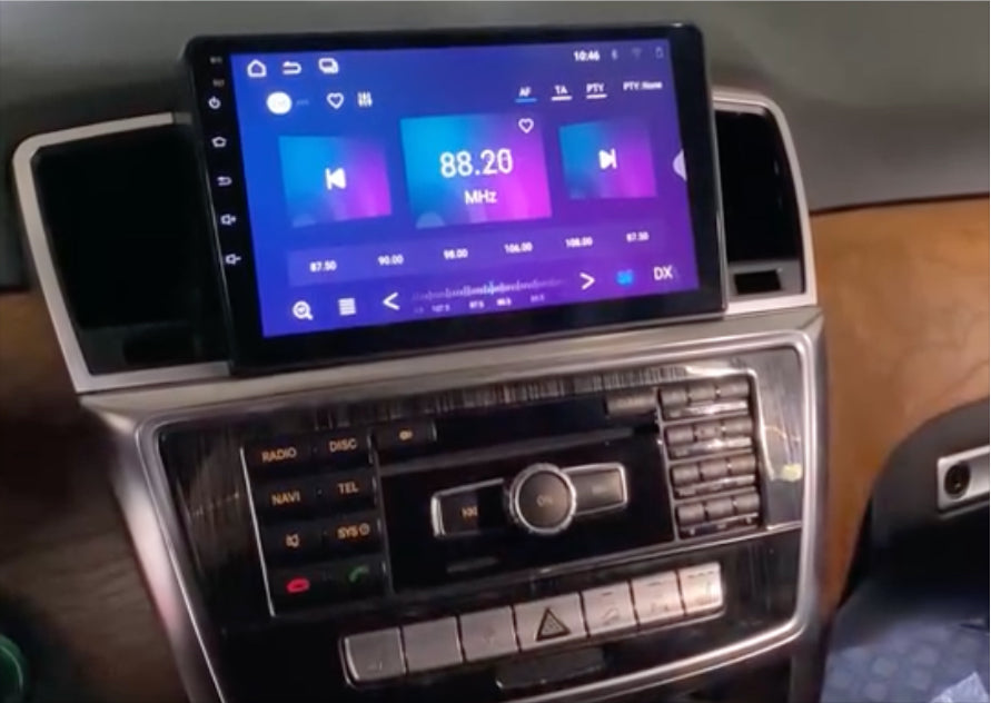 Mercedes Benz GL-class 2012-2016 X166 12.3 inch touchscreen aftermarket screen upgrade Car stereo wireless CarPlay and wireless Android Auto
