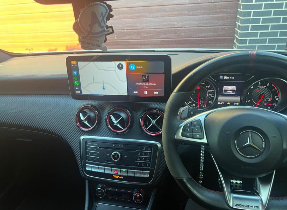 Mercedes Benz A-Class W176 2012-2018 12.3 inch touchscreen aftermarket screen upgrade Car stereo wireless CarPlay and wireless Android Auto