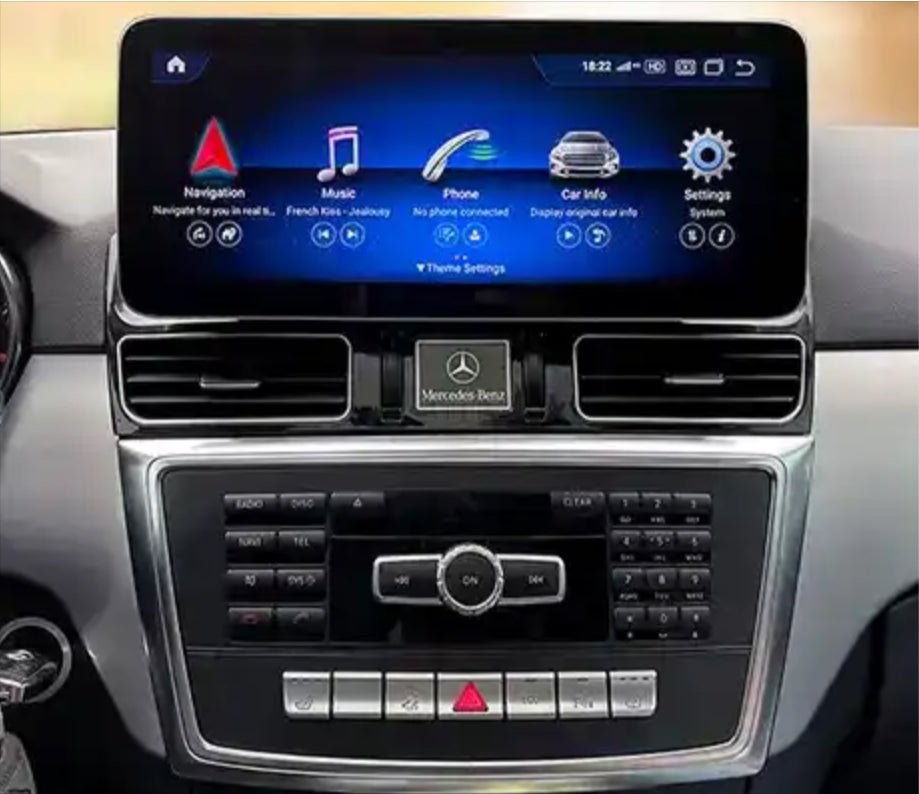 Mercedes Benz GLE-Class 2015-2019 (W166) 12.3 inch touchscreen aftermarket screen upgrade Car stereo wireless CarPlay and wireless Android Auto