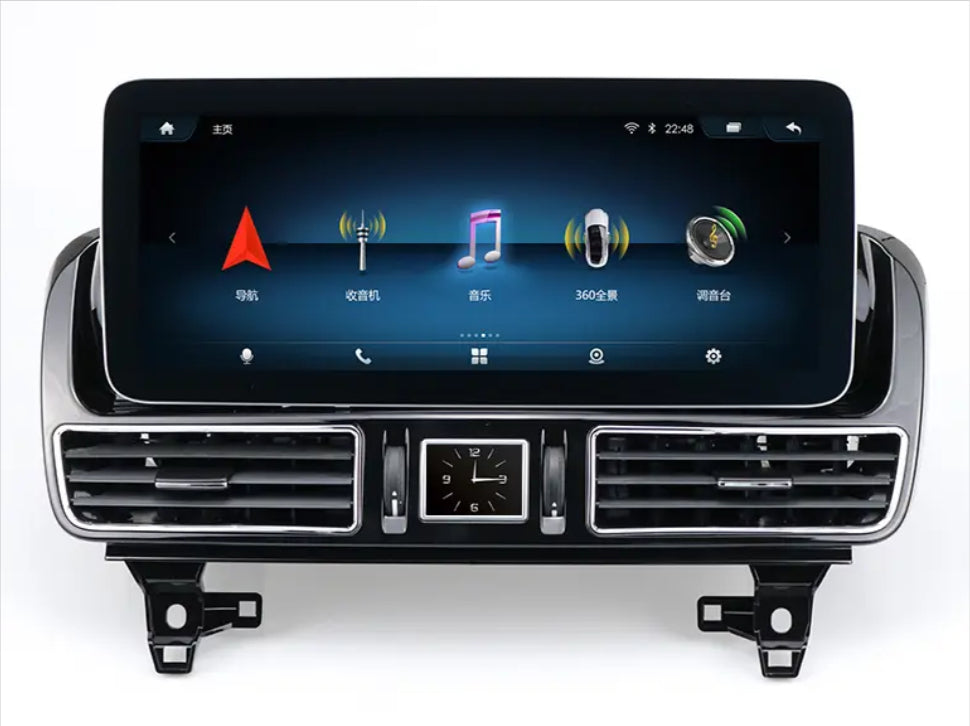 Mercedes Benz GLE-Class 2015-2019 (W166) 12.3 inch touchscreen aftermarket screen upgrade Car stereo wireless CarPlay and wireless Android Auto
