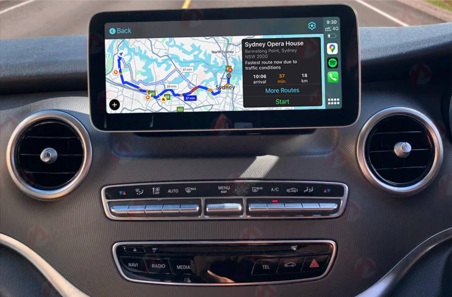 Mercedes Benz V-CLASS 2015-2018 (W477) 12.3 inch touchscreen aftermarket screen upgrade Car stereo wireless CarPlay and wireless Android Auto