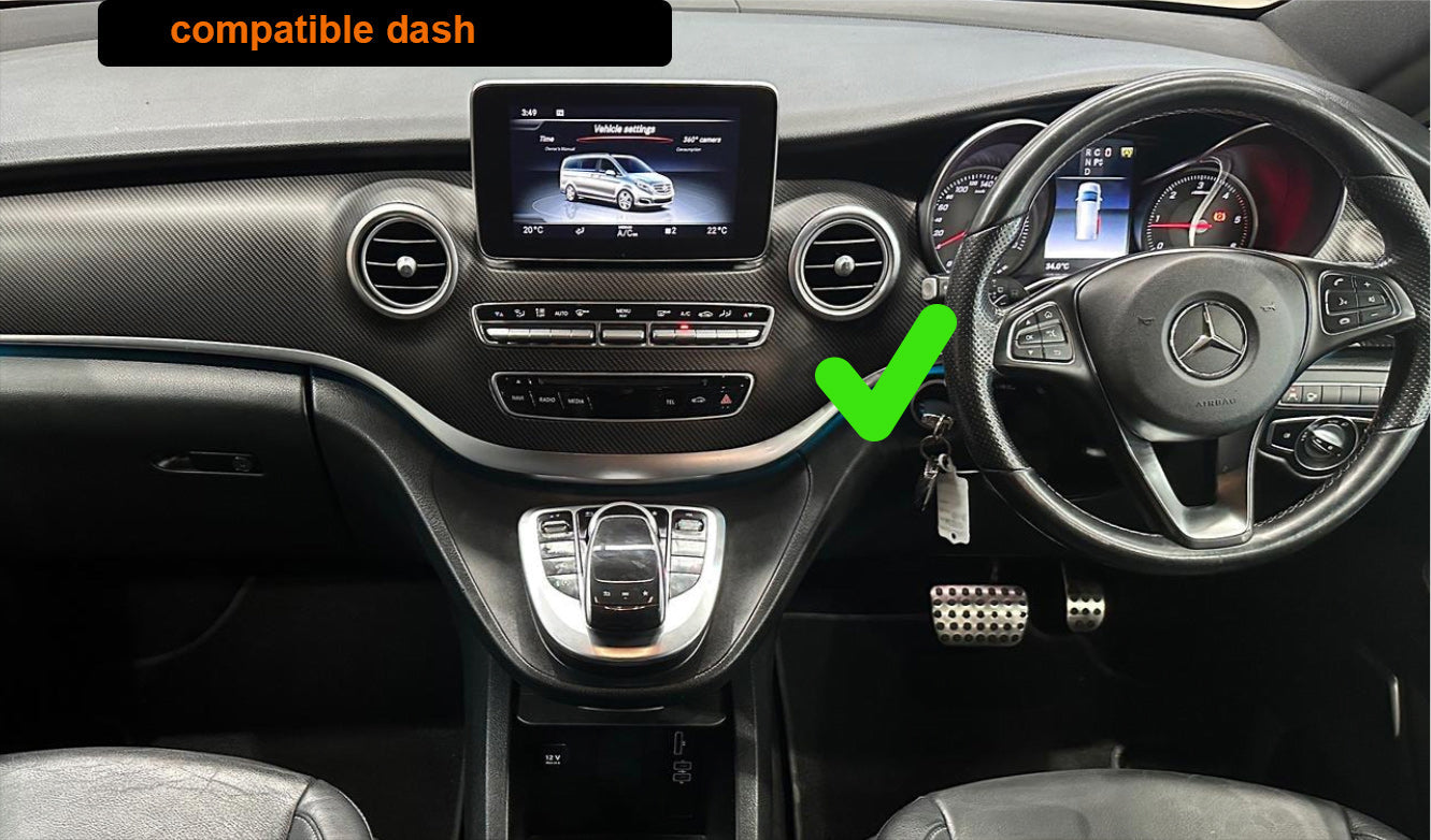 Mercedes Benz V-CLASS 2015-2018 (W477) 12.3 inch touchscreen aftermarket screen upgrade Car stereo wireless CarPlay and wireless Android Auto