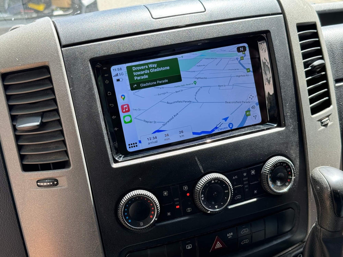 Mercedes Benz Viano 2008-2011 9 inch touchscreen aftermarket upgrade stereo wireless CarPlay and wireless Android Auto