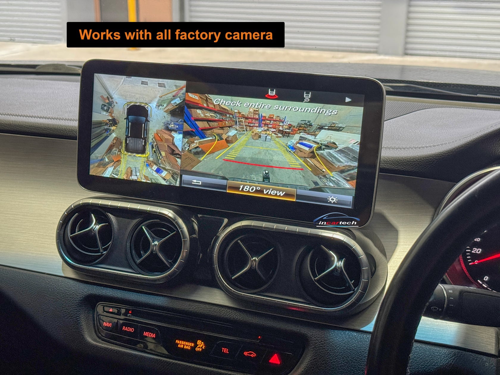 Mercedes Benz X CLASS 2015-2021 (W470) 12.3 inch touchscreen aftermarket screen upgrade Car stereo wireless CarPlay and wireless Android Auto