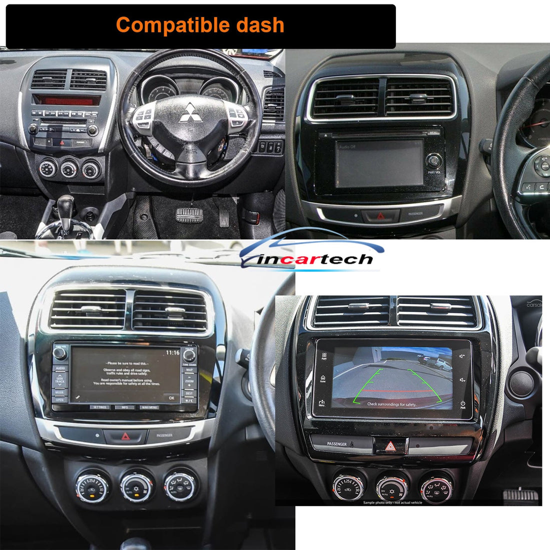 Mitsubishi ASX 2009-2019 10.1 GPS Bluetooth Stereo Wireless Apple Carplay Android Auto