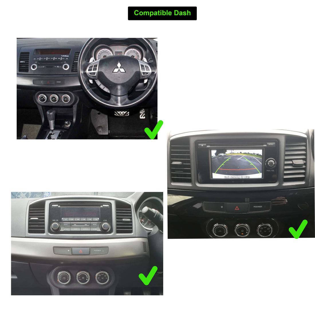 Mitsubishi Lancer 2008-2017 10.1 GPS Bluetooth Stereo Wireless Apple CarPlay Android Auto Headunit