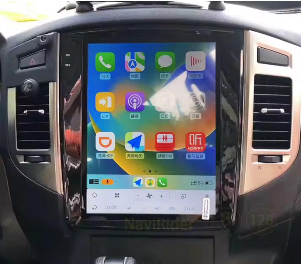Mitsubishi Pajero 2006-2019 12.1 Tesla Style GPS Bluetooth Stereo Wireless Apple CarPlay Android Auto Headunit