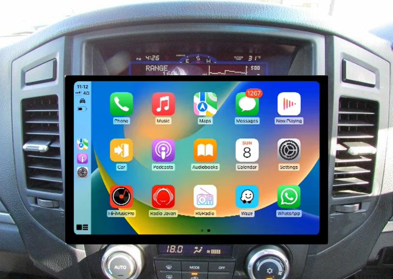 Mitsubishi Pajero 2006-2019 13.3 Tesla Style GPS Bluetooth Stereo Wireless Apple CarPlay Android Auto Headunit