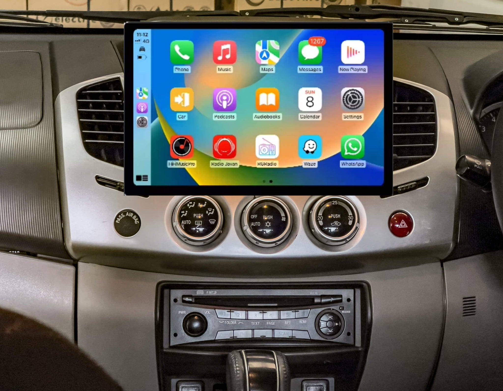 Mitsubishi Triton 2006-2016 13.3 GPS Satnav Bluetooth Stereo Wireless Apple CarPlay Android Auto