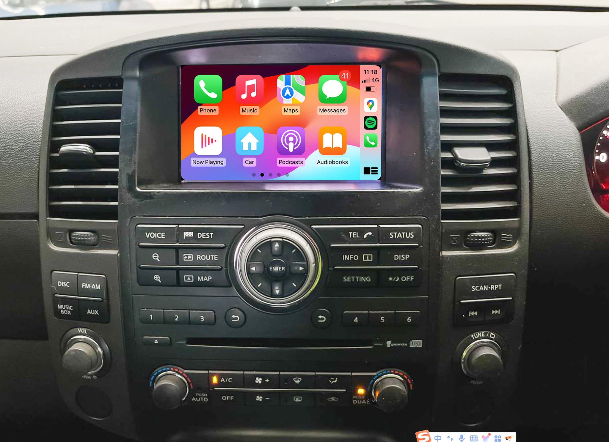 Nissan Navara D40 2011-2014 Add Wireless CarPlay Android Auto integration Module