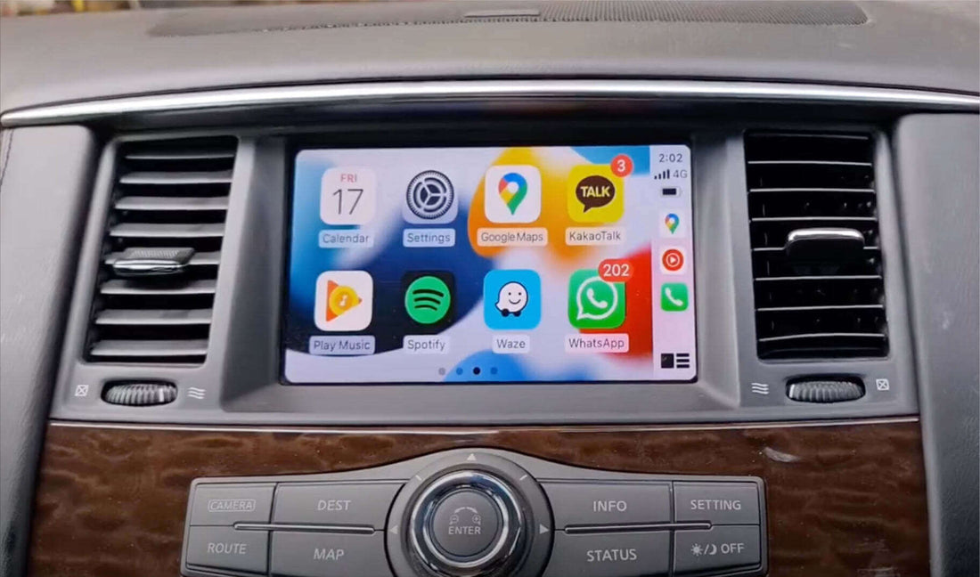 Nissan Patrol Y62 2011-2023 Add wireless CarPlay and android auto integration retrofit plug and play