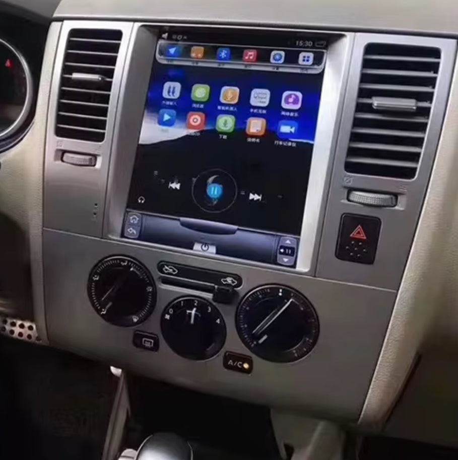 Nissan Tilda 2006-2011 9.7 Tesla style GPS Bluetooth Wireless Apple CarPlay Android Auto Stereo Headunit