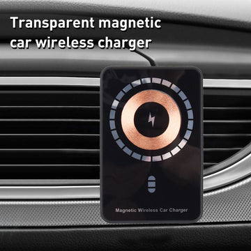 NEW transparent wireless Magsafe charger for car Magnetic Wireless Chargers Car Air Vent Stand Phone Holder